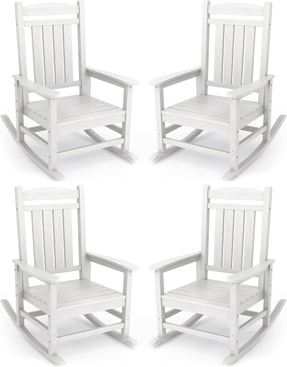 KINGYES Oversized Outdoor Rocking Chair Set for Ultimate Comfort
