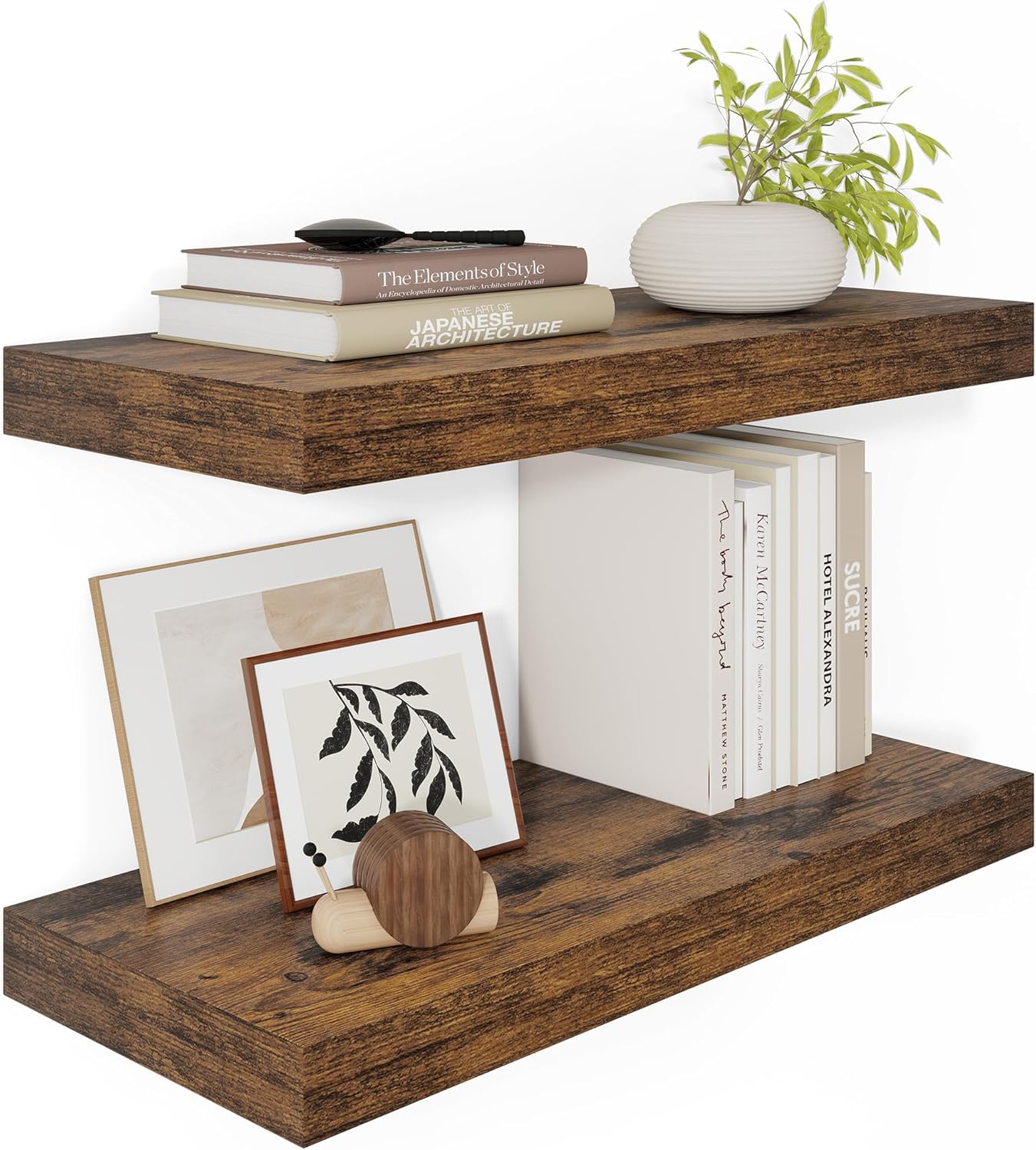 Rustic Floating Shelves for Bathroom and Home Decor by Vivelove