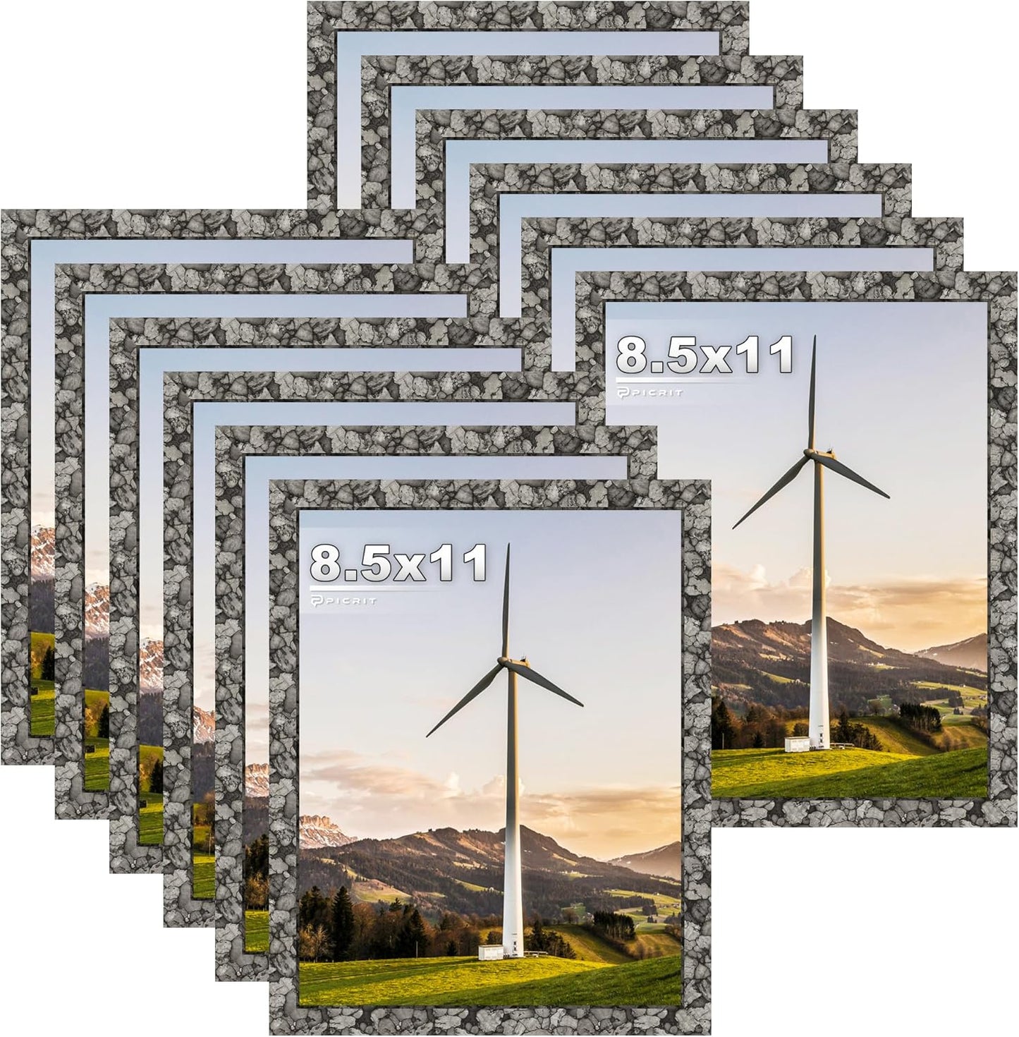 Farmhouse Picture Frame Set of 12 for Rustic Home Decor