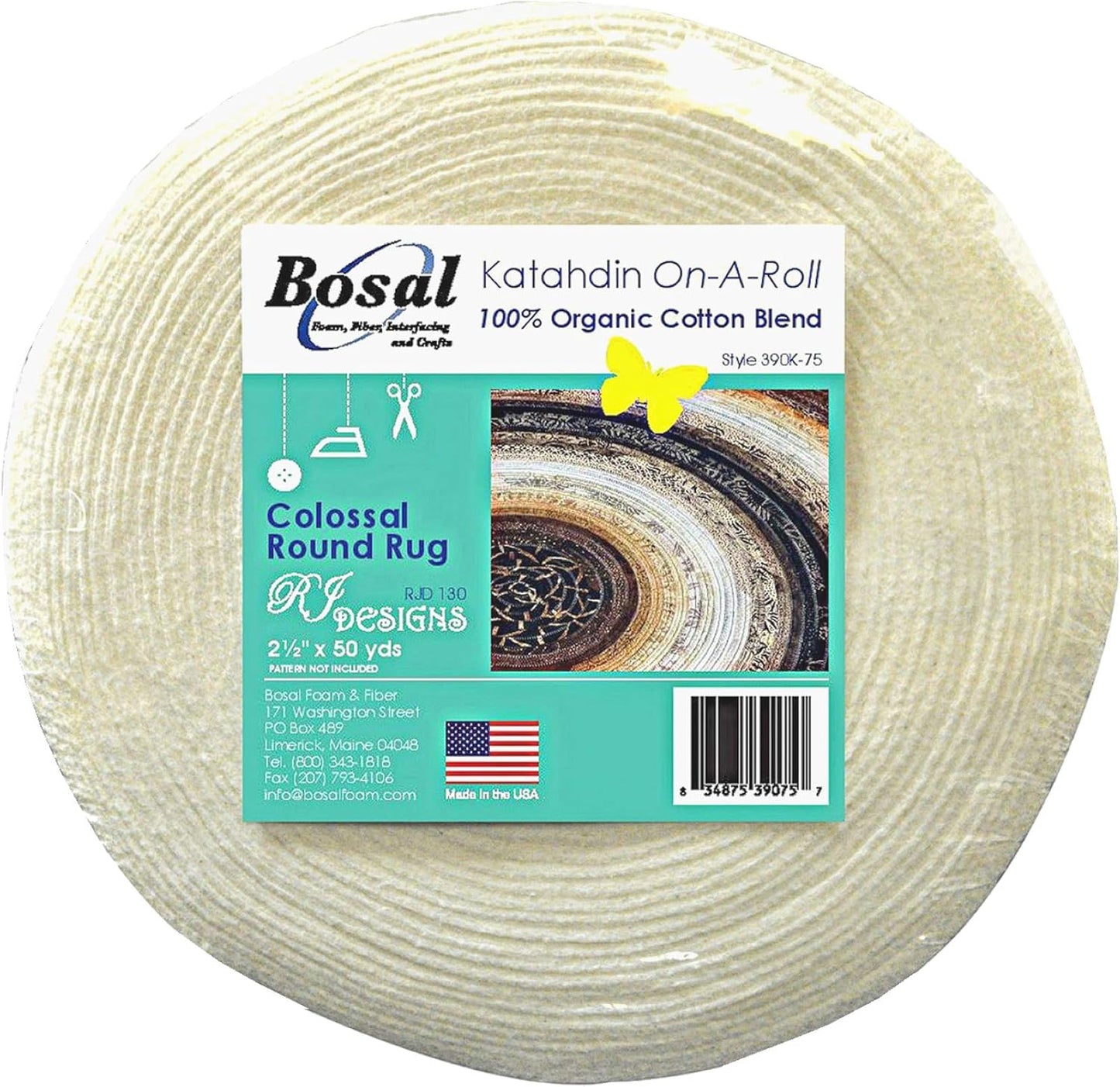 Bosal Katahdin Organic Cotton Blend Batting Roll 2.5in x 50yds