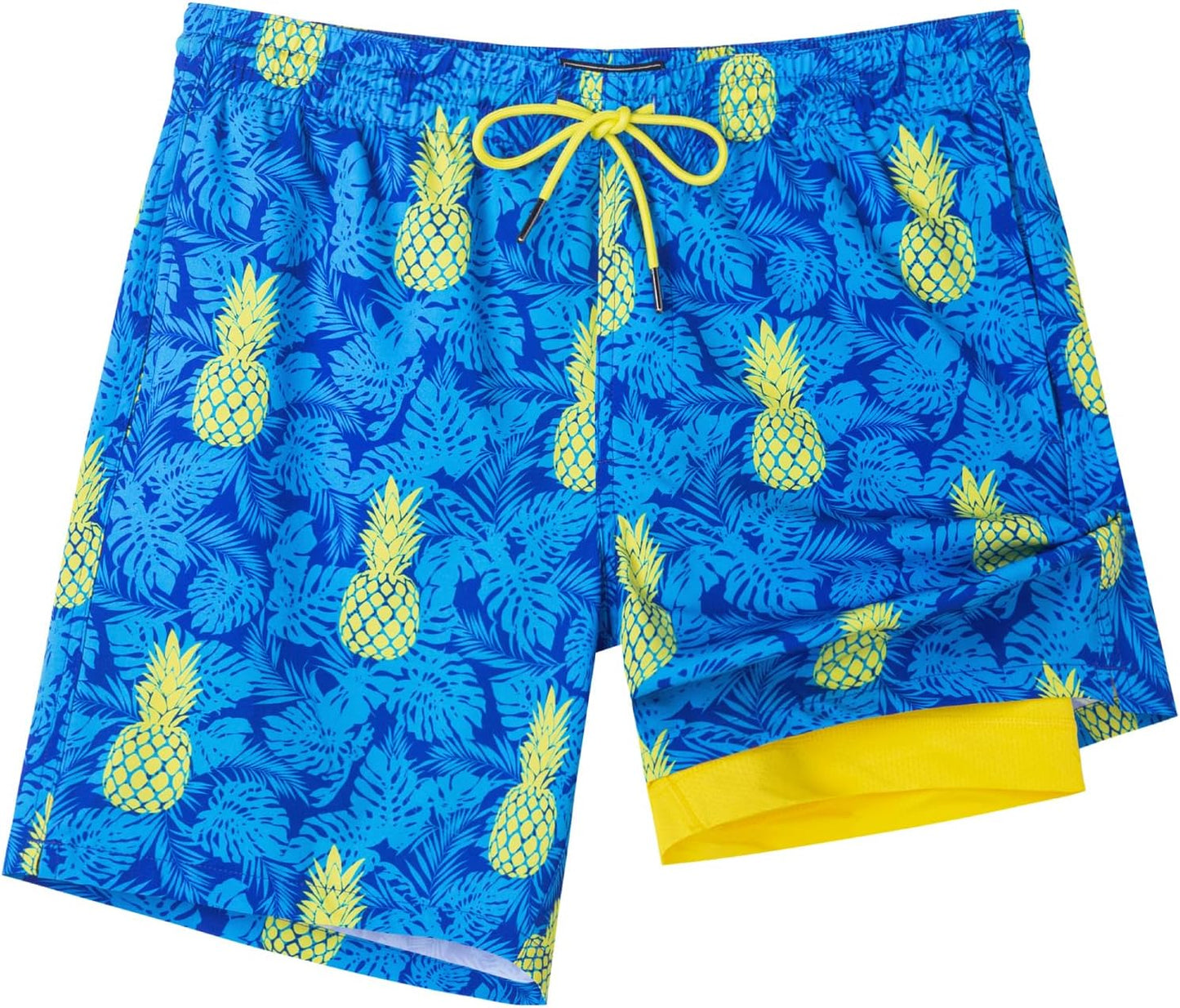 SURF CUZ Mens Swim Trunks with Compression Liner for Comfort