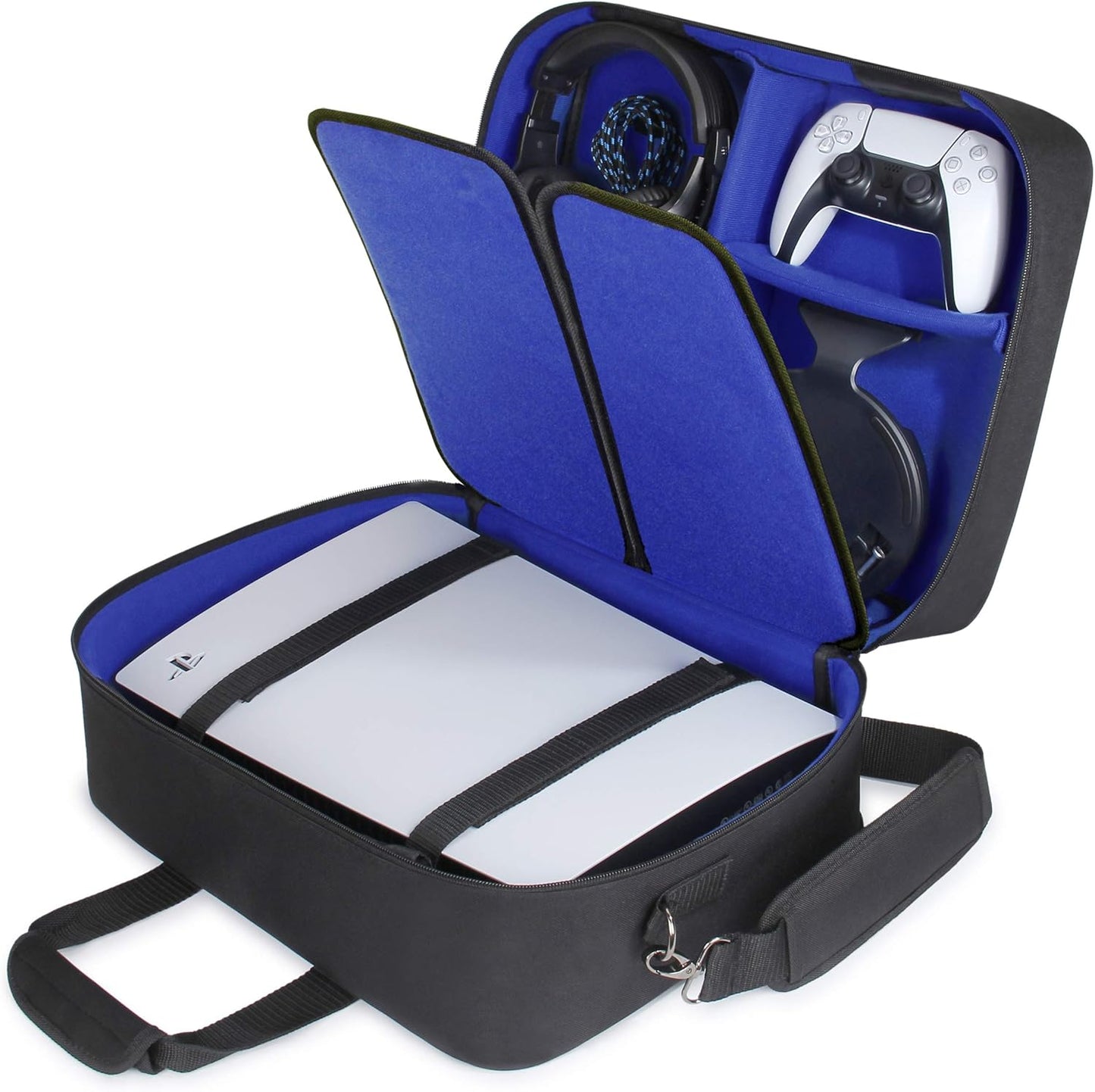 USA Gear PS5 Carrying Case for Travel with Adjustable Interior