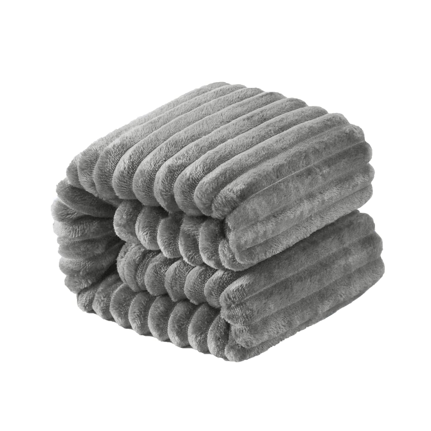 NTBAY Flannel Fuzzy Toddler Blanket, Cozy & Lightweight, 30x40 Inches, Grey