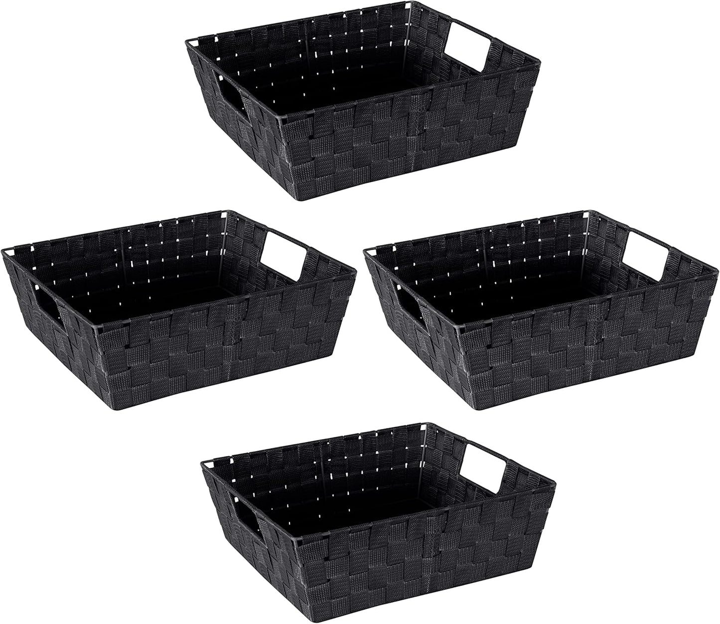 Simplify Large Shelf Woven Strap Tote for Stylish Organization