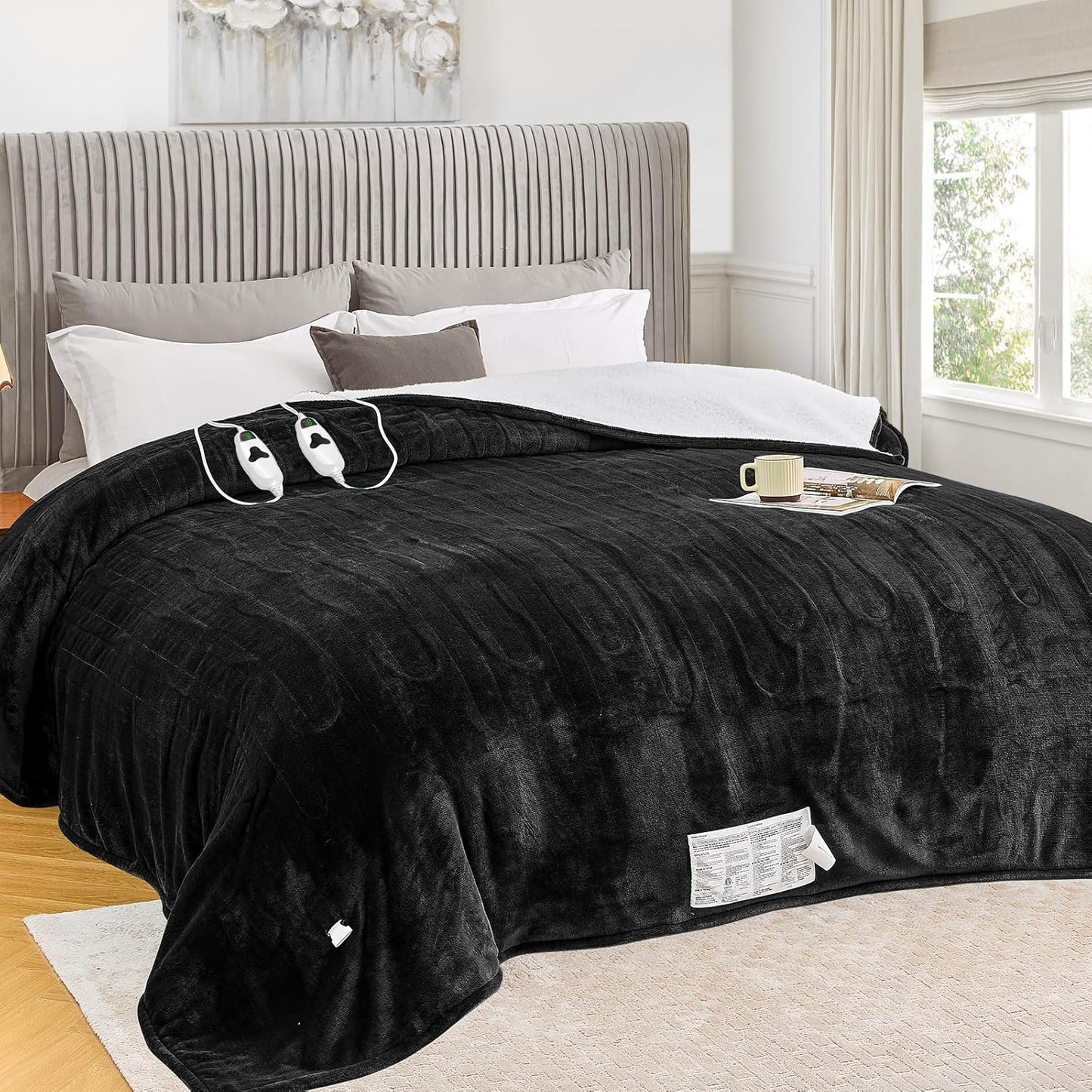 Greenoak Heated Blanket Electric Queen Size with Dual Control