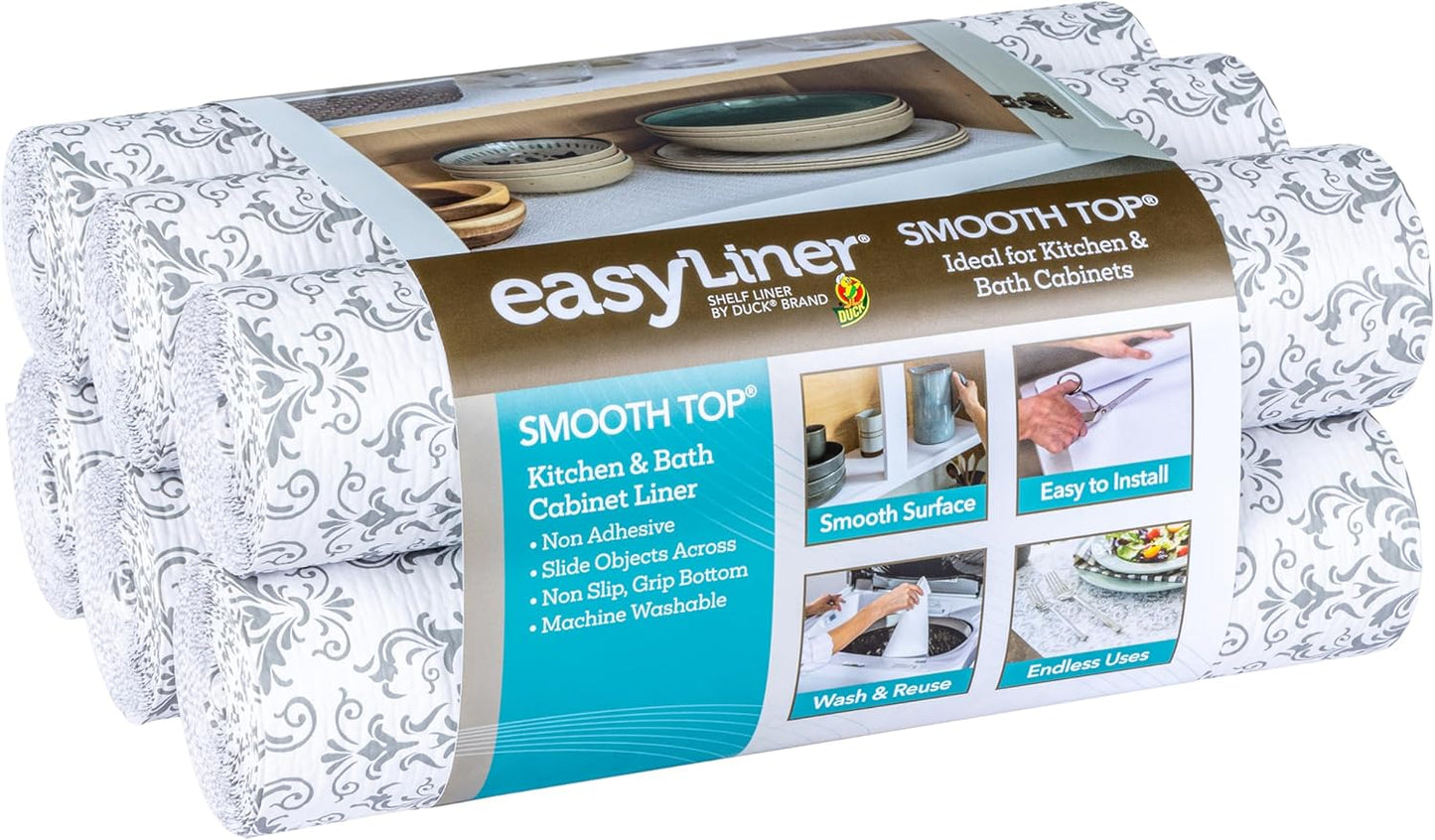 Smooth Top Shelf Liner for Cabinets & Drawers - Easy to Install