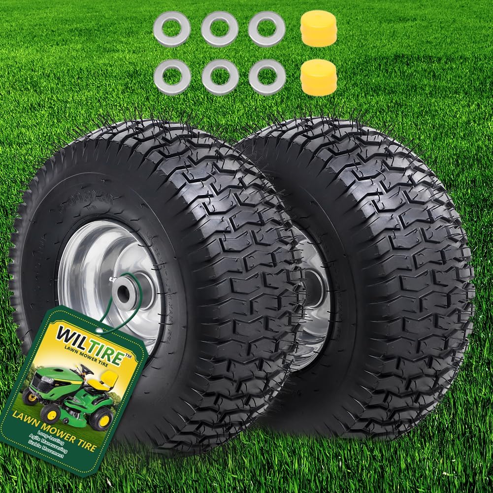 15x6.00-6 Tubeless Tire and Wheel Assembly for Lawn Mowers