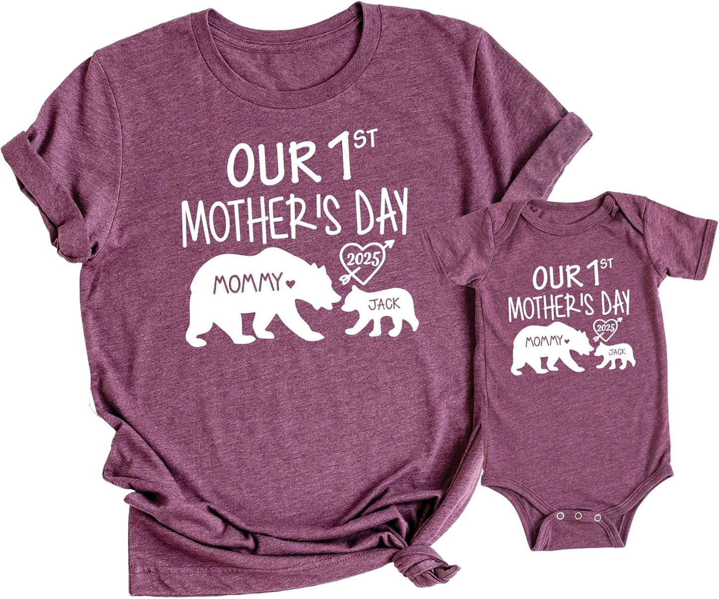 Matching First Mother's Day Outfits for Mom and Baby Set