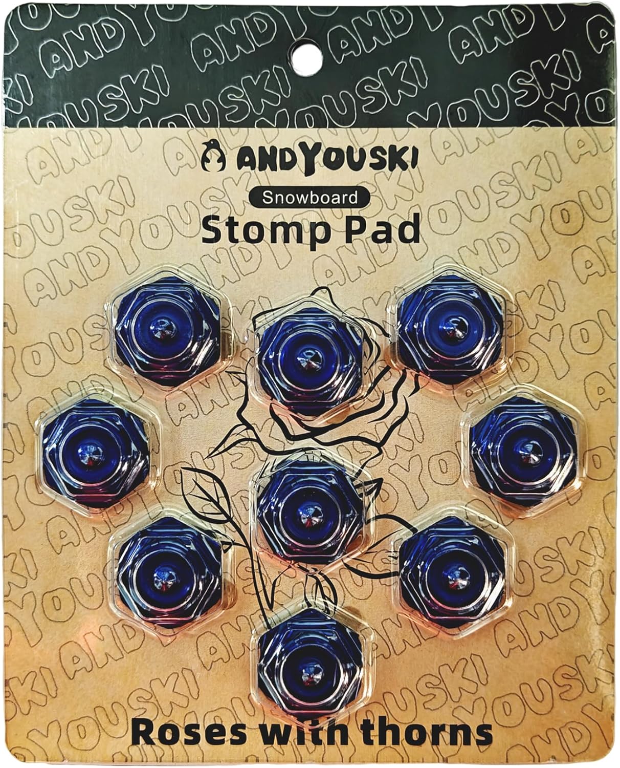 Enhanced Grip & Control: 18mm Aluminum Snowboard Stomp Pad - 9pcs