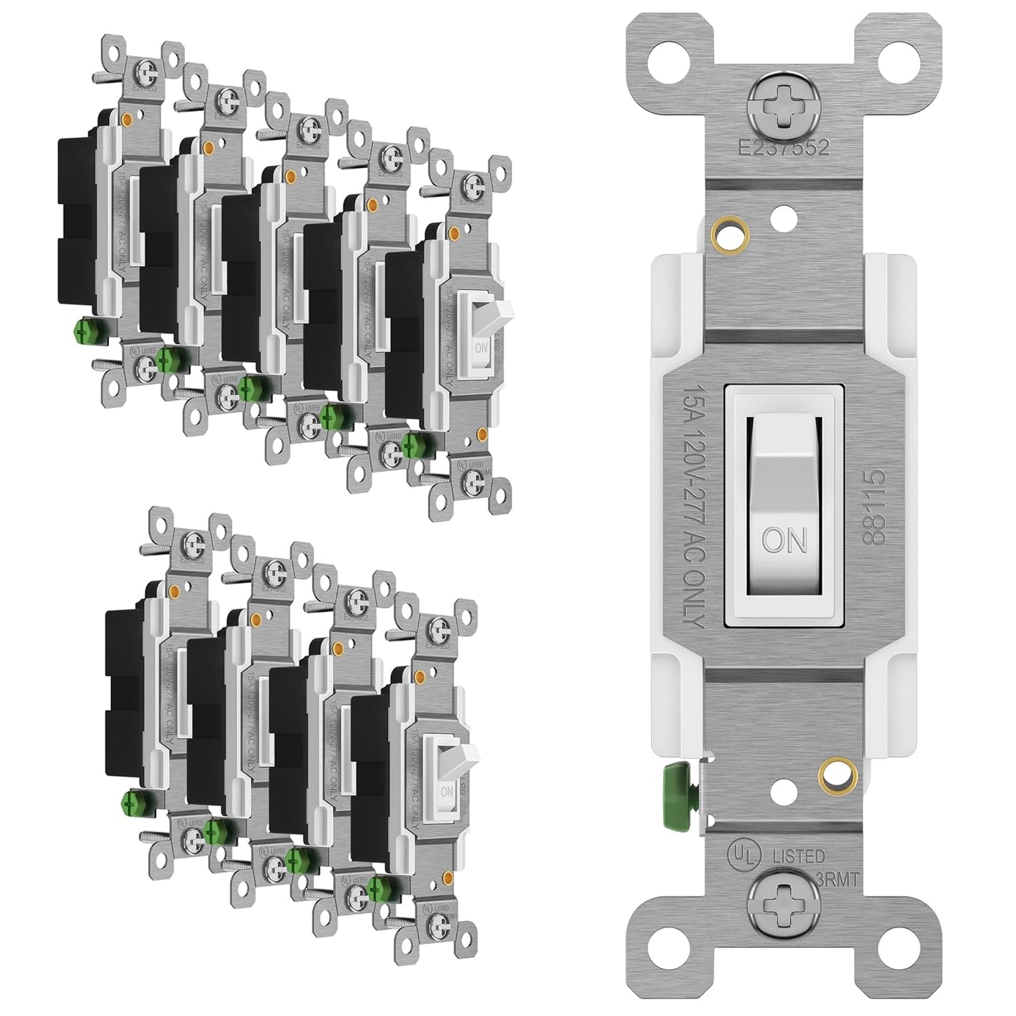 ENERLITES Illuminated Toggle Light Switch for Easy Location