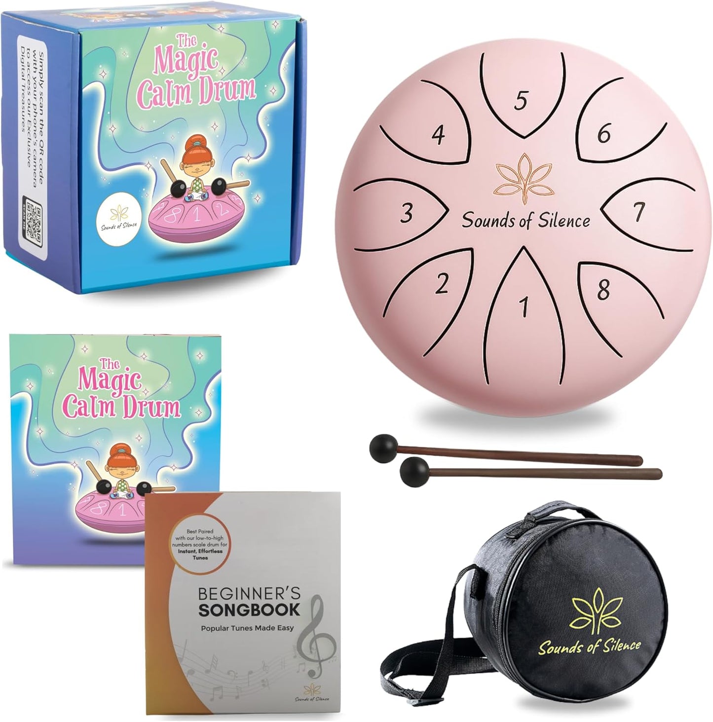 Magic Calm Drum 6 Inch 8 Notes for Kids Emotional Growth