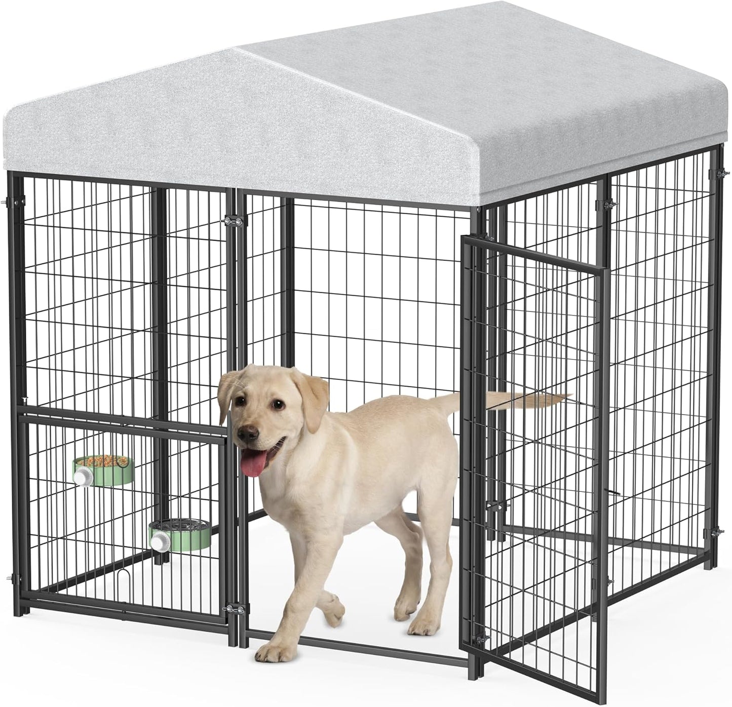Mr IRONSTONE Large Dog Kennel Outdoor with Water-Resistant Roof