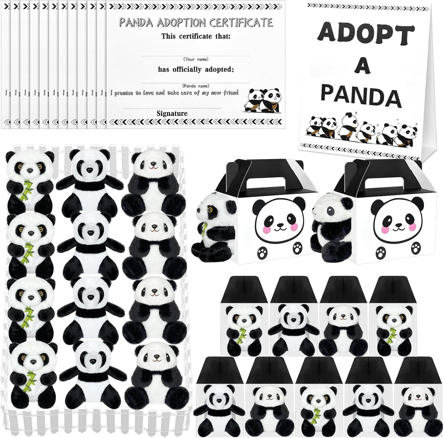 38 Pcs Adopt a Panda Party Favors for Fun Celebrations