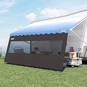 KING BIRD RV Awning Shade Screen for Sunlight and Privacy