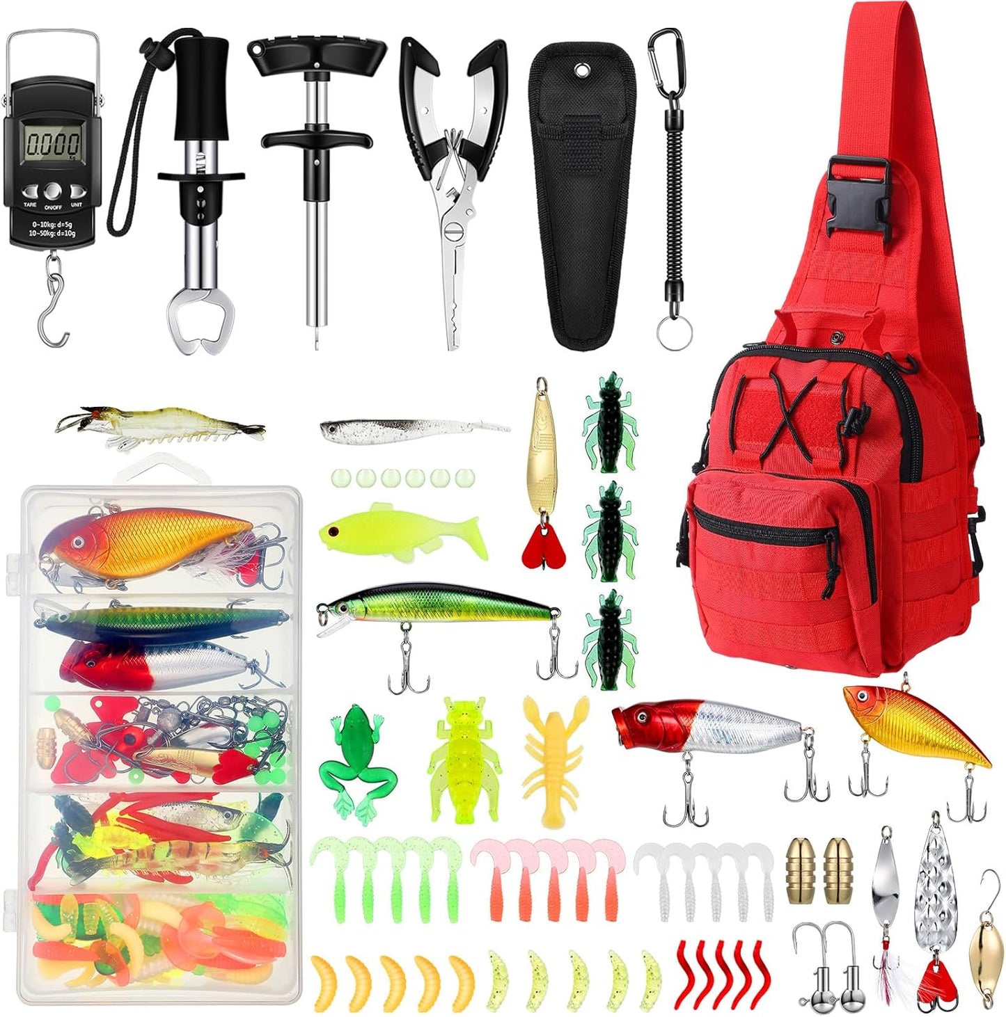 Sosation 134 Pcs Fishing Kit: Ultimate Gear for Easy Fishing!