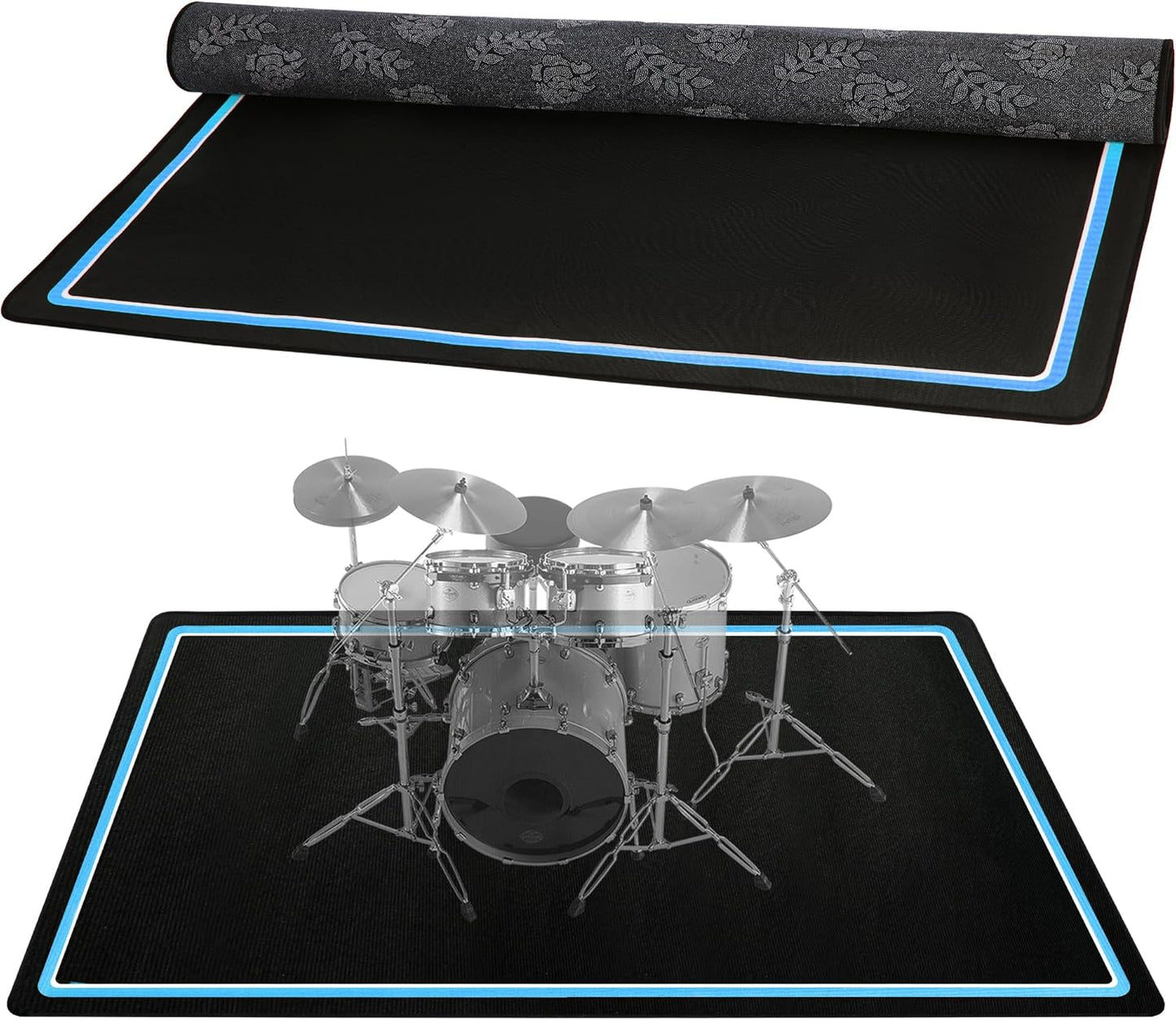 Drum Rug 4 x 6 Ft Non-Slip Grip Soundproof Floor Pad