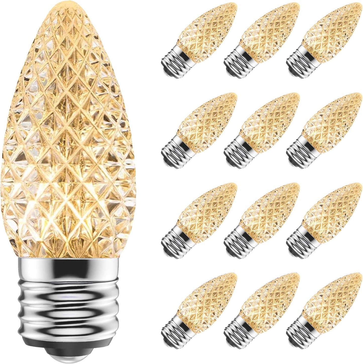 C9 LED Replacement Christmas Light Bulbs - 100-Pack Warm White