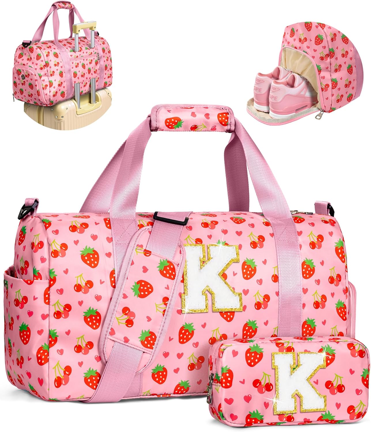 Personalized Gym Bag for Girls with Shoe Compartment - Perfect Gift