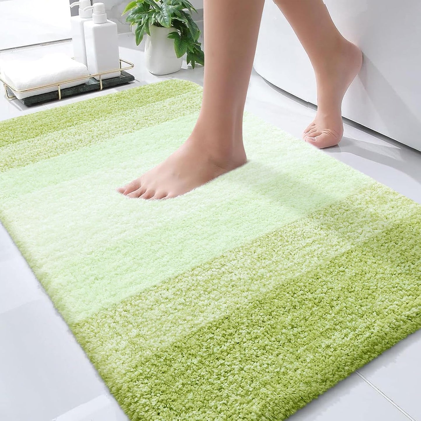 OLANLY Bathroom Rug Mat 30x20, Soft Microfiber Non-Slip Mat
