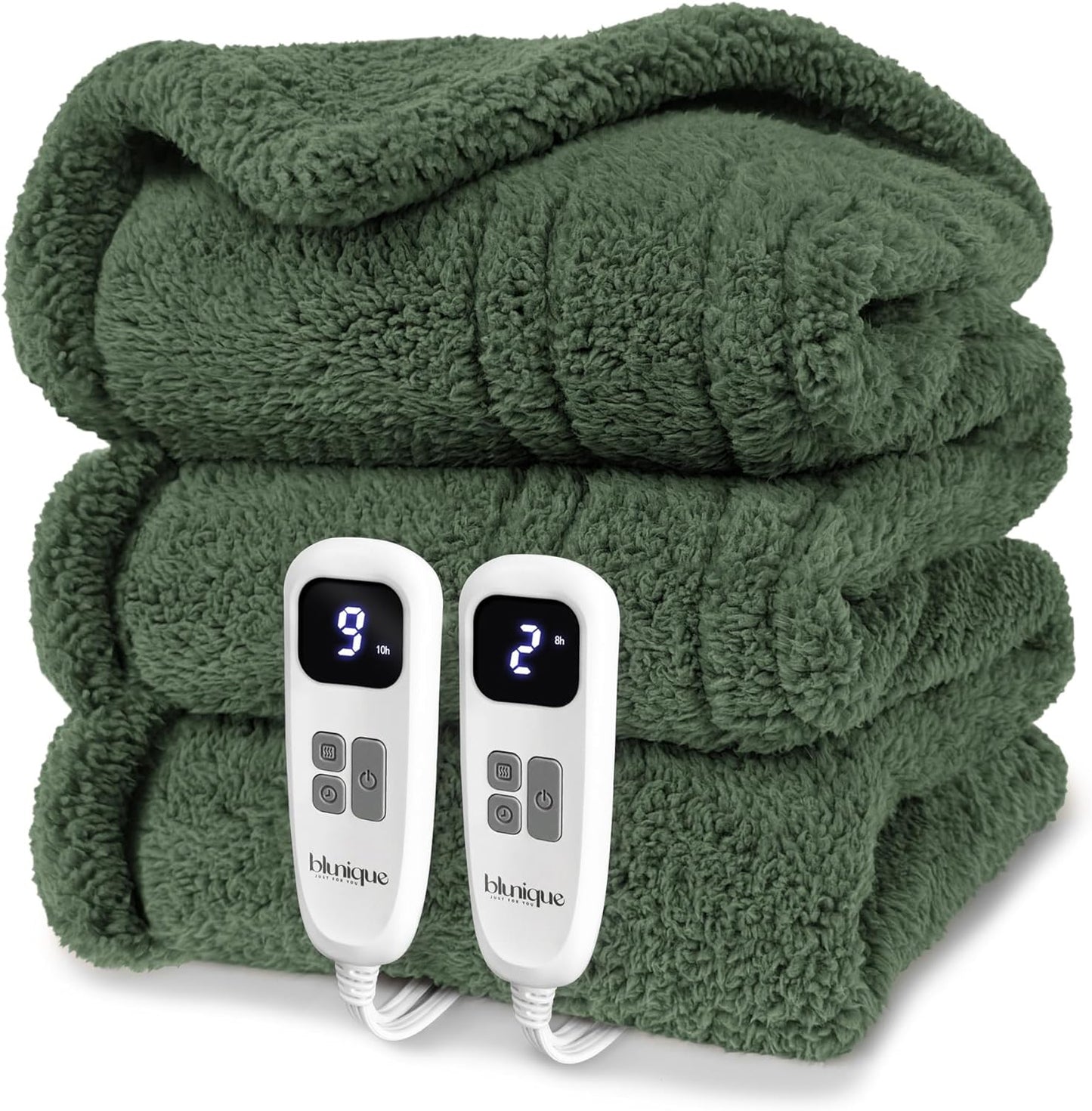 Heated Blanket Electric Queen - Fast Heating Dual Control Sherpa