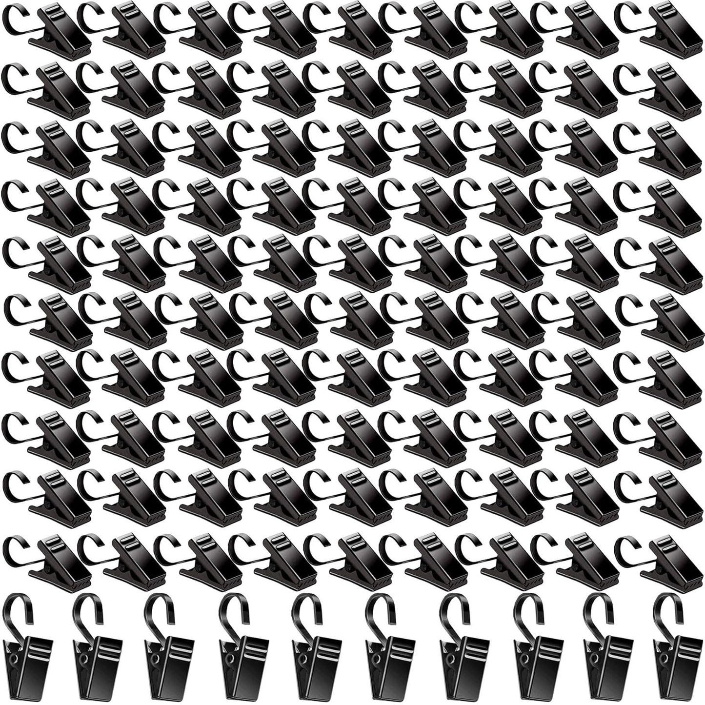 100 Stainless Steel Curtain Clips: Secure & Versatile