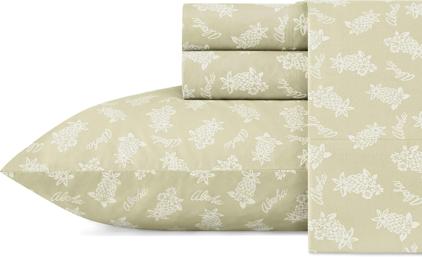 Tommy Bahama King Sheets Set - Smooth Cotton Sateen Bedding