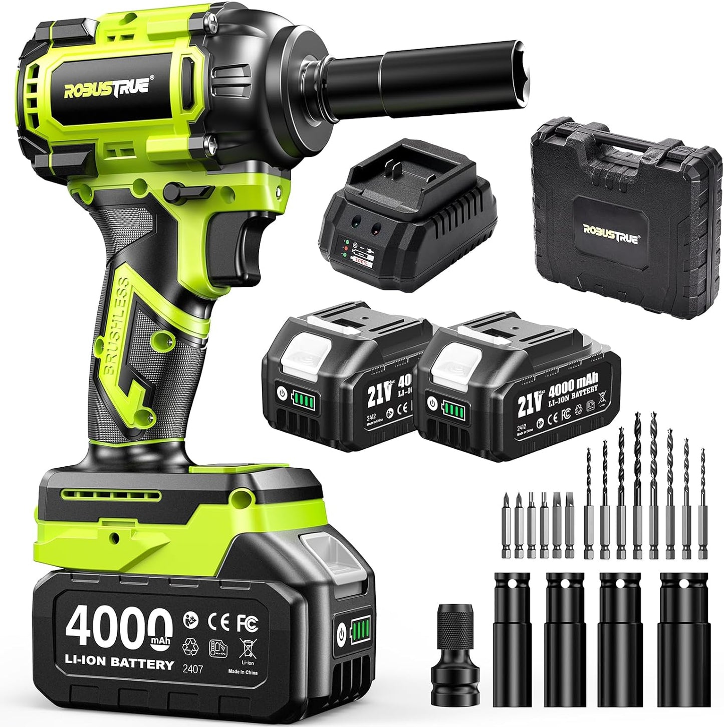 Cordless Impact Wrench with 590Ft-lbs Torque for Home Use