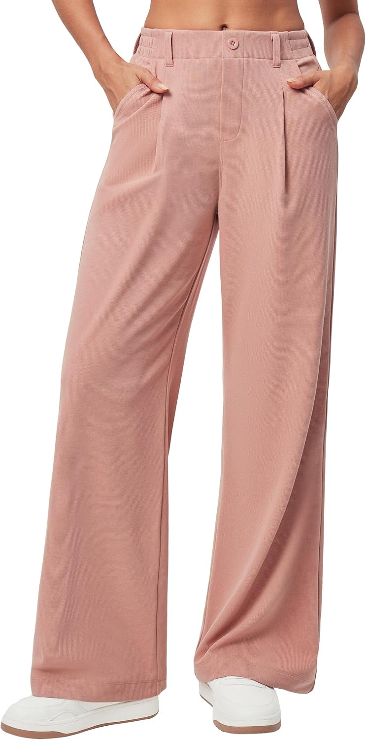 Ewedoos Wide Leg Pants for Women - Stretchy Work Dress Slacks