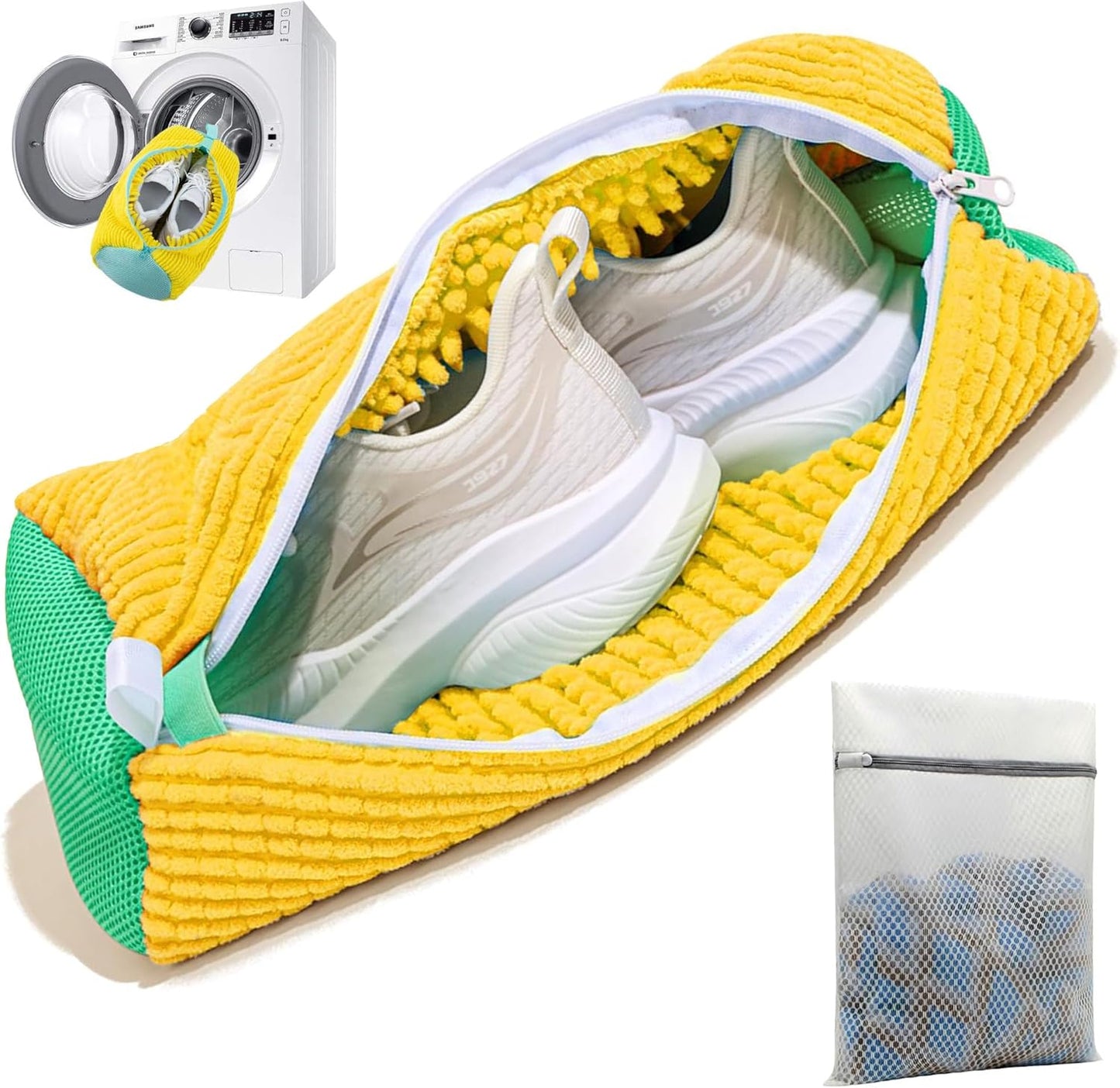 360 Clean Shoe Washing Bag - YKK Zipper, 15''x7'' Size - Ayido