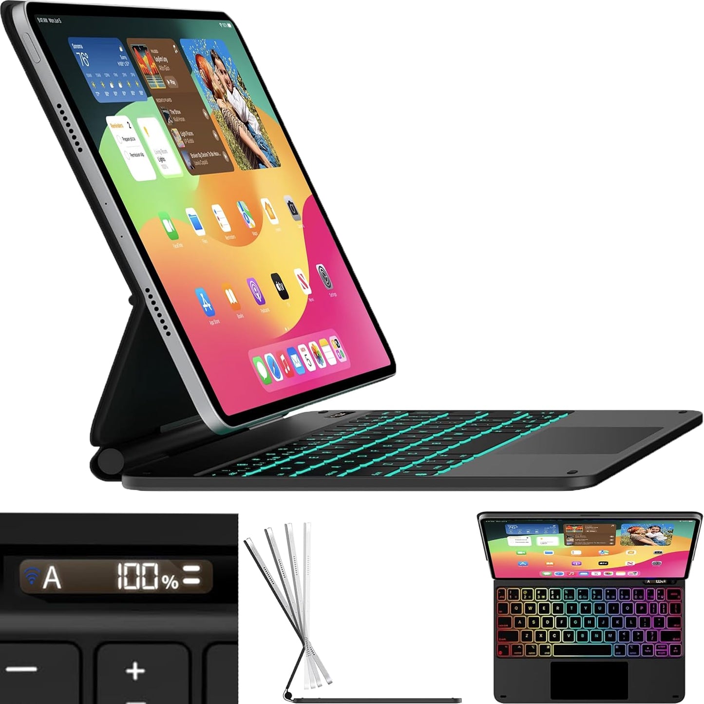 Wireless Backlit Keyboard for iPad Pro 13 - Snugg M4