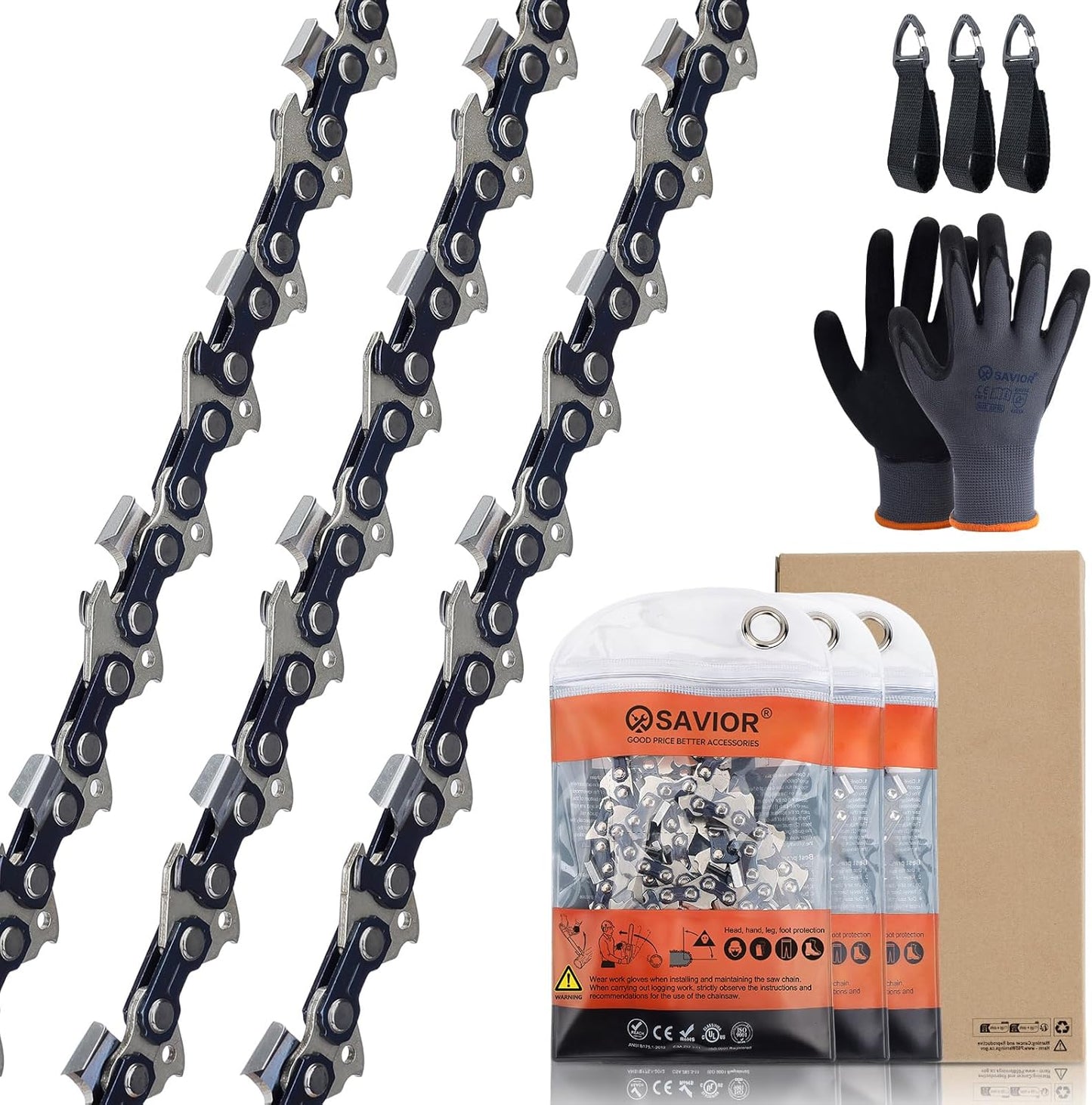 Savior 16 Inch Semi Chisel Chainsaw Chain for Husqvarna Models