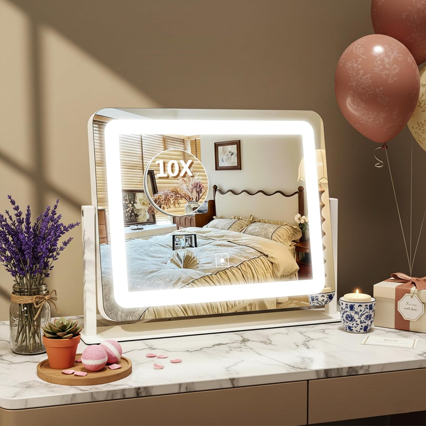 HNV 16x12 Vanity Mirror with Lights for Flawless Makeup