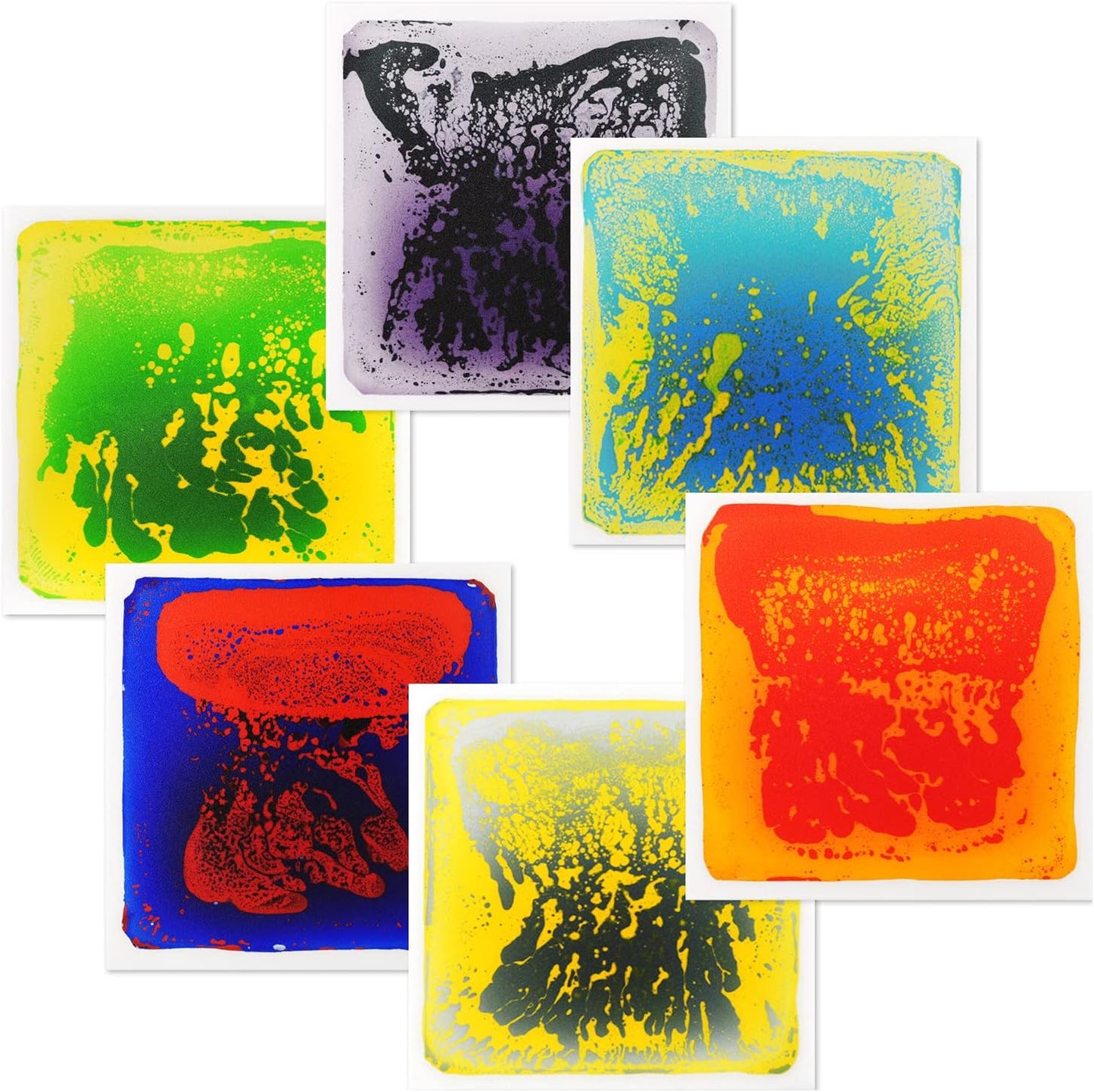 Art3d Liquid Sensory Floor Activity Tiles for Kids Play Areas