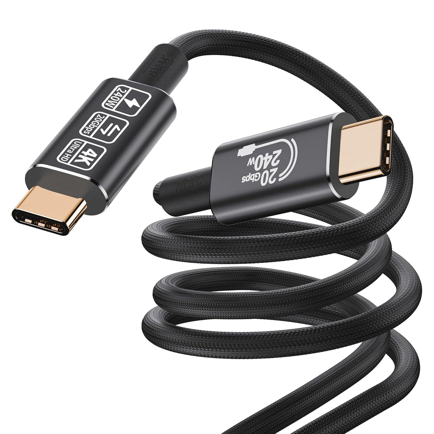 10ft Extra Long USB-C Cable: 20Gbps 240W PD Fast Charge