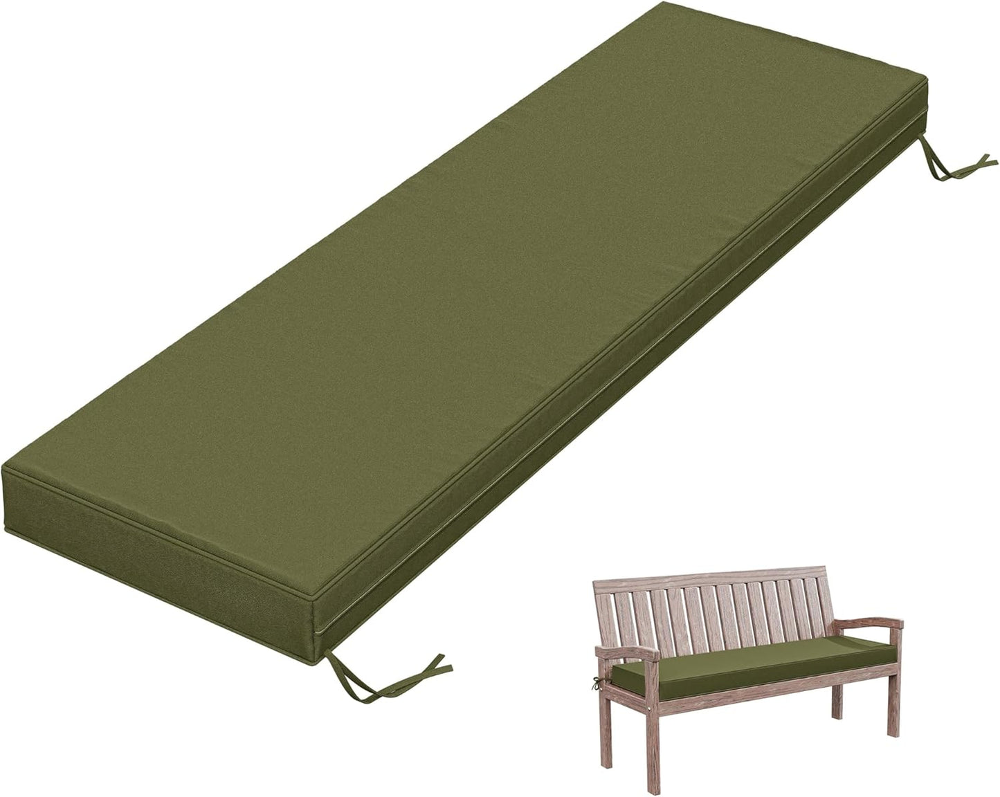 Outdoor Bench Cushion 60 X 18 X 3.5 Inch Thick Waterproof