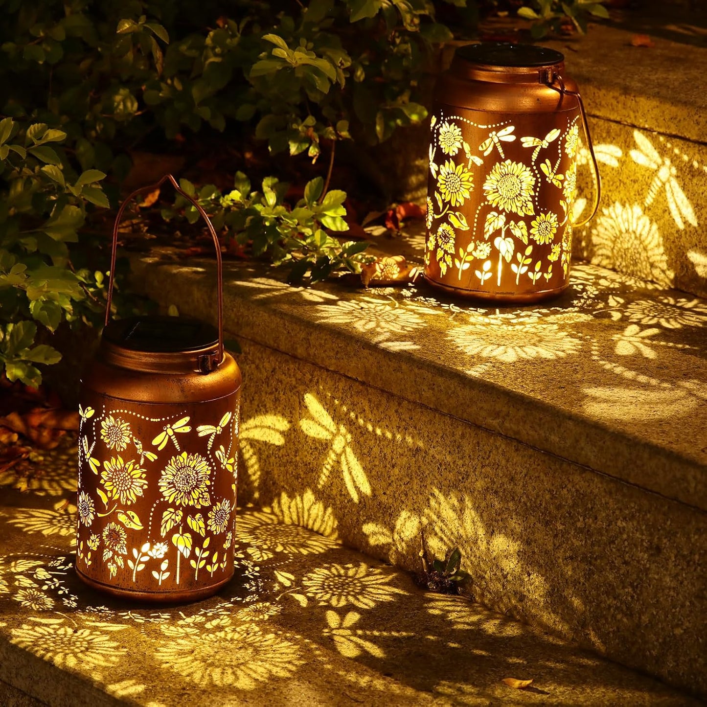 Solar Lanterns Lights Outdoor Hanging Dragonfly Decor Gifts
