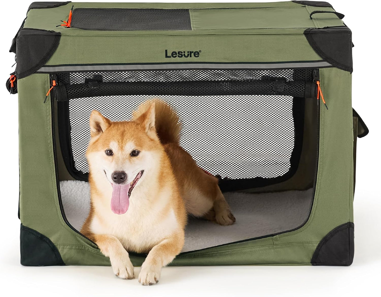 Lesure Soft Collapsible Dog Crate for Medium Dogs - 30 Inch