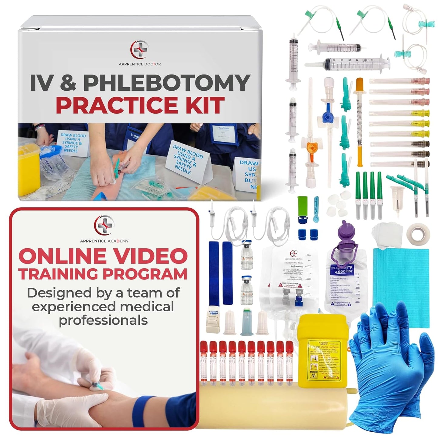 Phlebotomy Practice Arm Kit for Students & Beginners Learning