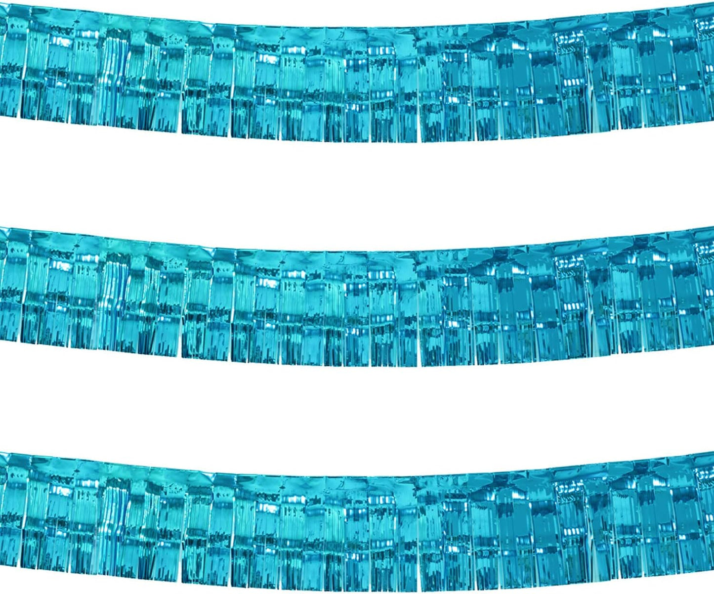 Shiny Turquoise Foil Garland - Pack of 3 | Perfect for Celebrations!