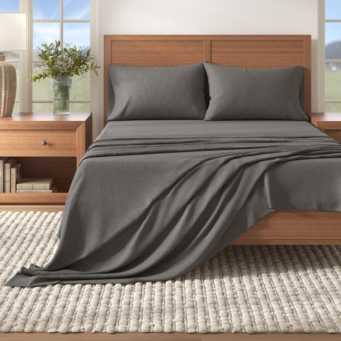 Flannel Sheet Set King Size - Ultra-Soft Cozy Bedding Set