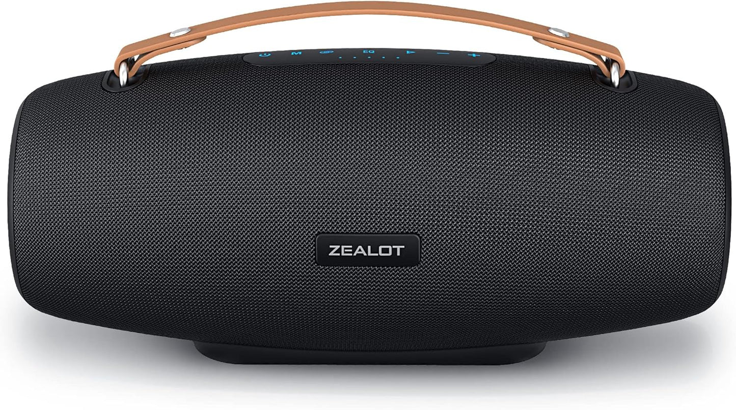 ZEALOT Waterproof Bluetooth Speaker - 20H Playtime, BassUp Tech