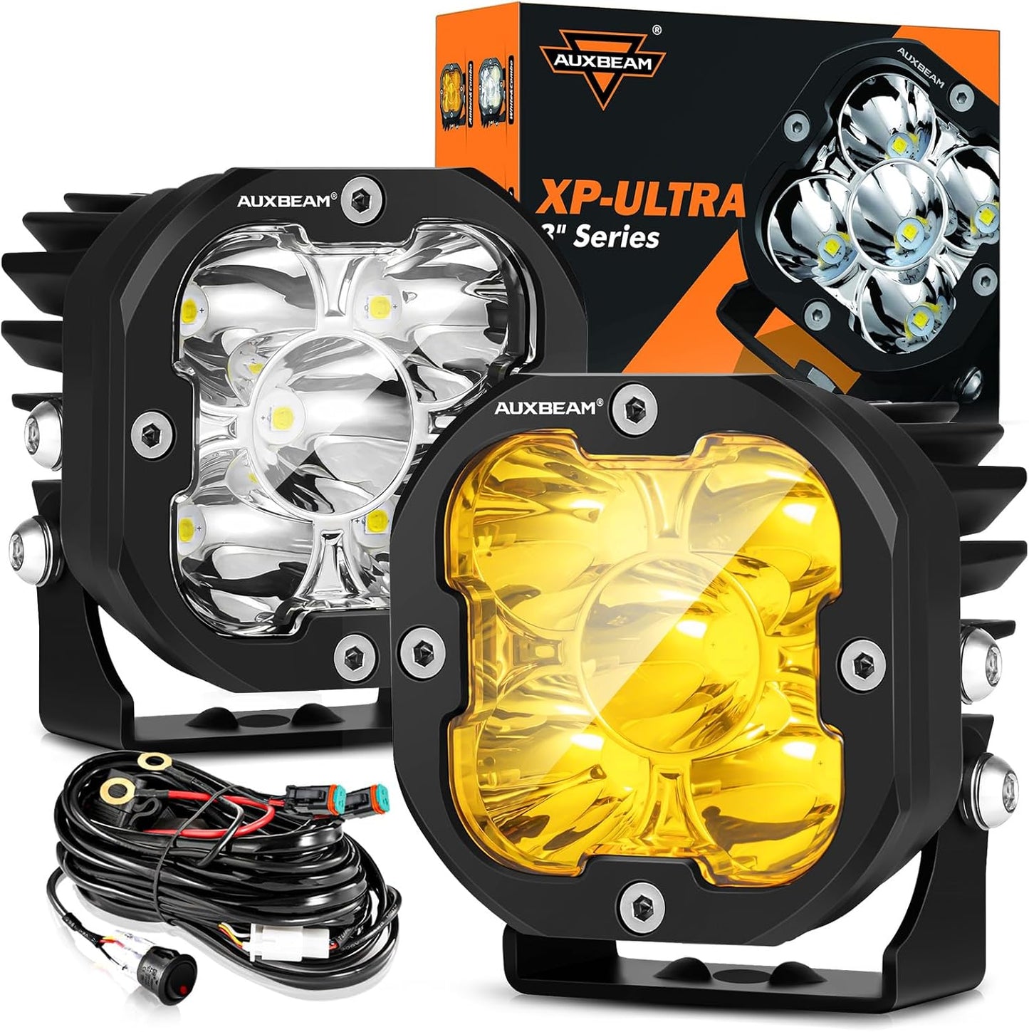 Auxbeam 3 Inch LED Pods for Offroad Adventures - Ultra Bright Lights
