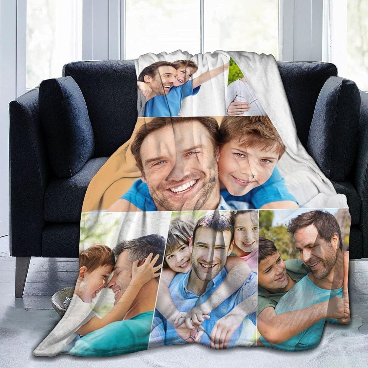 Custom Blanket with Photos for Personalized Gifts and Decor