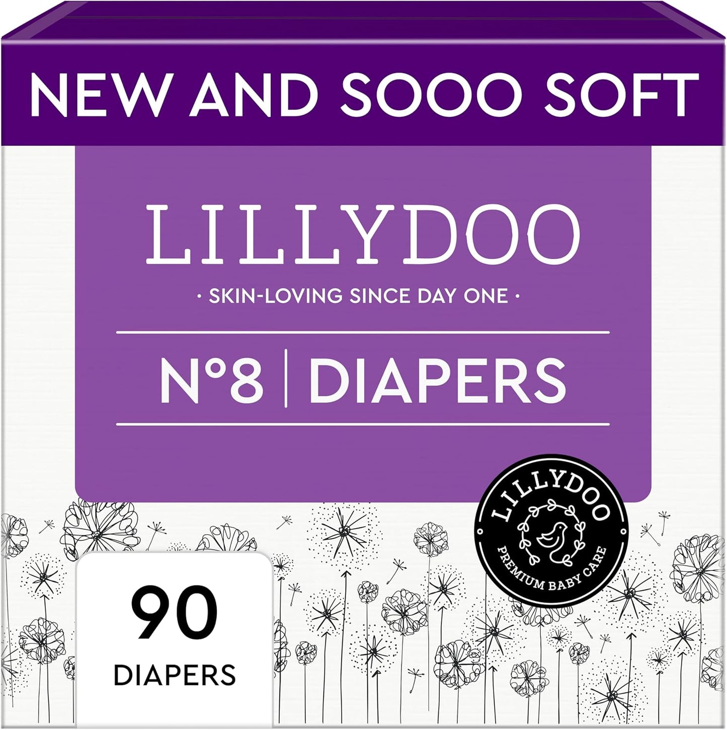 Baby Diapers Size 8 Monthly Supply with Leak Protection