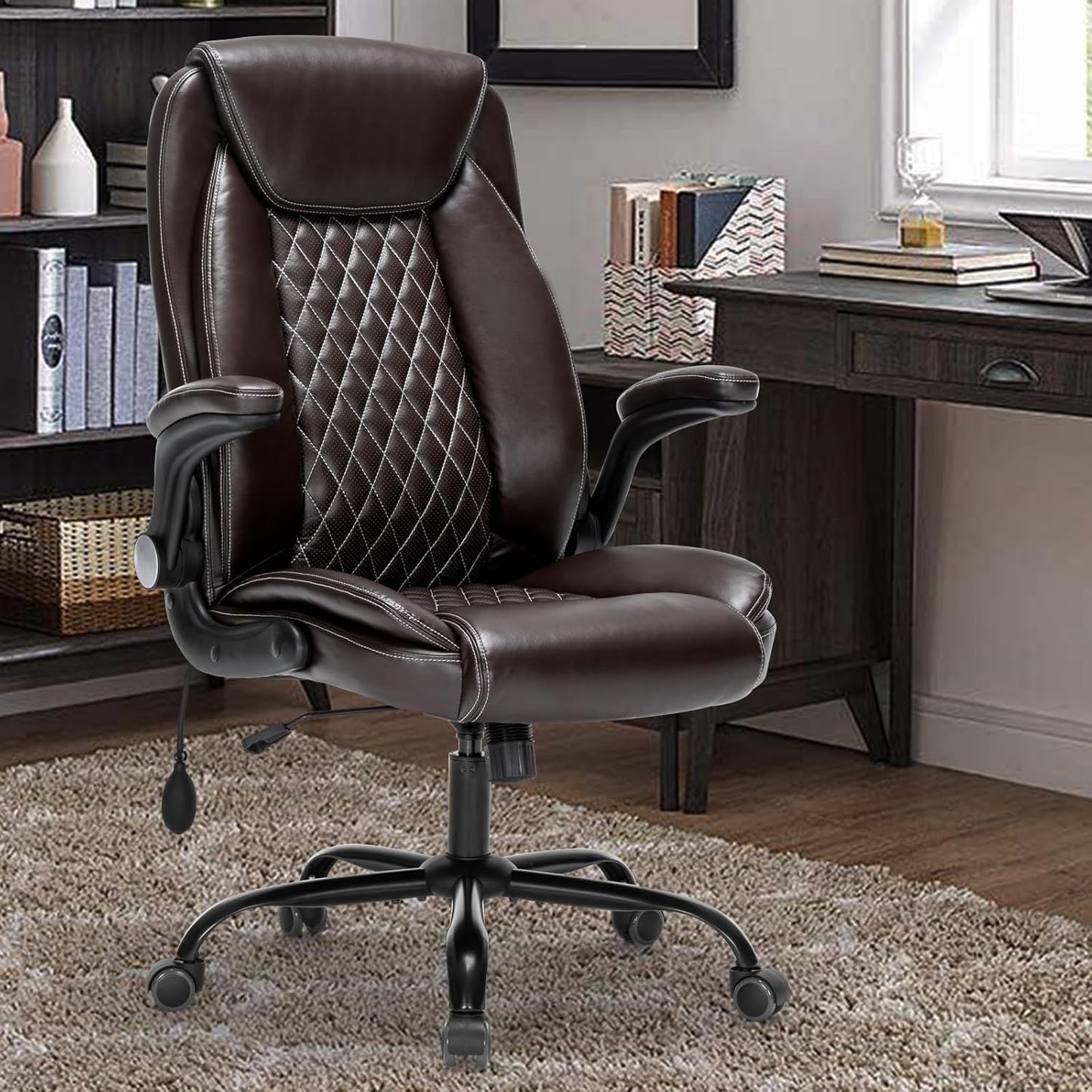 Seevoo High Back Computer Chair - Adjustable Lumbar Support
