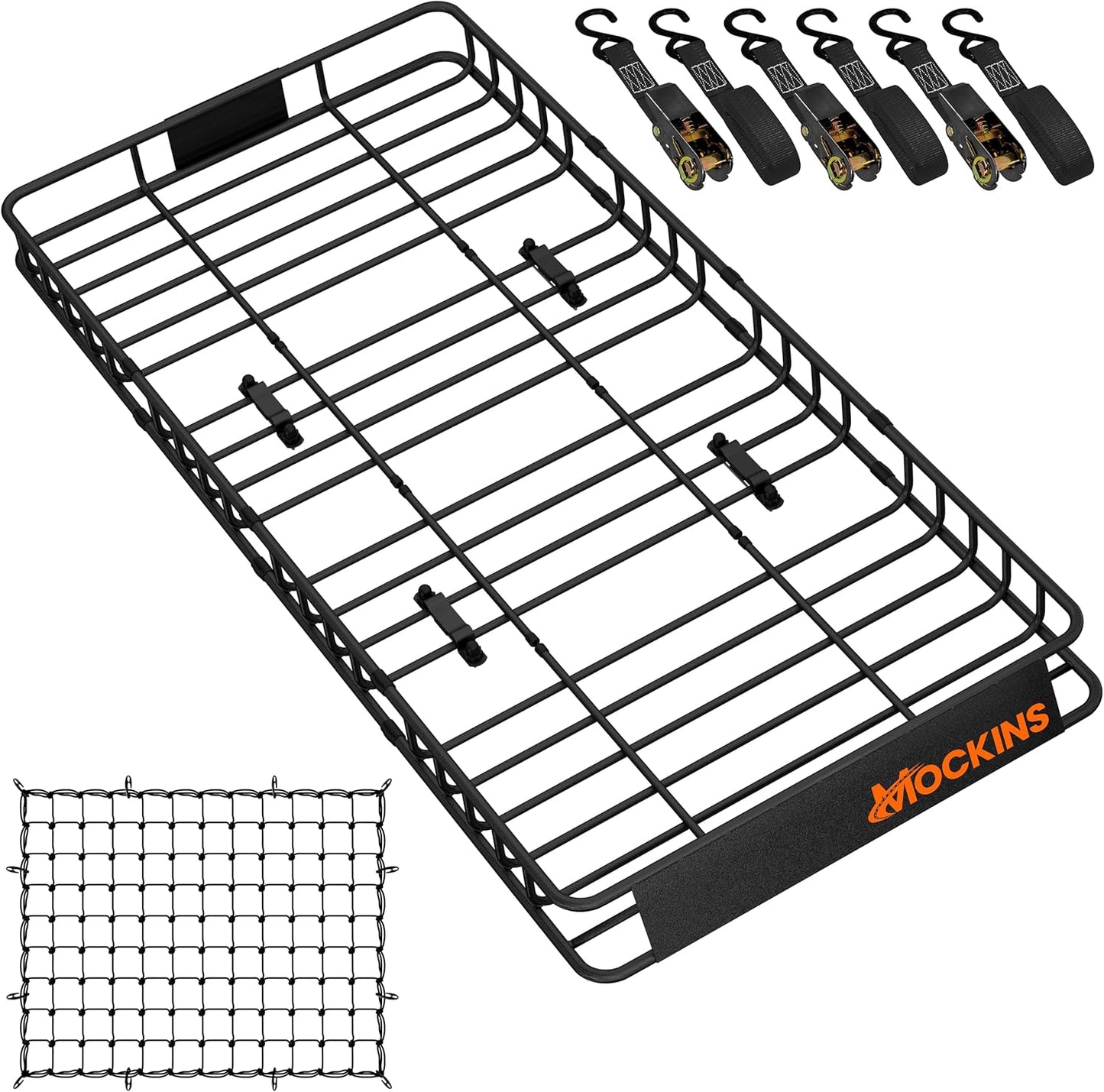 Mockins XL Extendable Roof Rack Cargo Carrier for Vehicle Storage