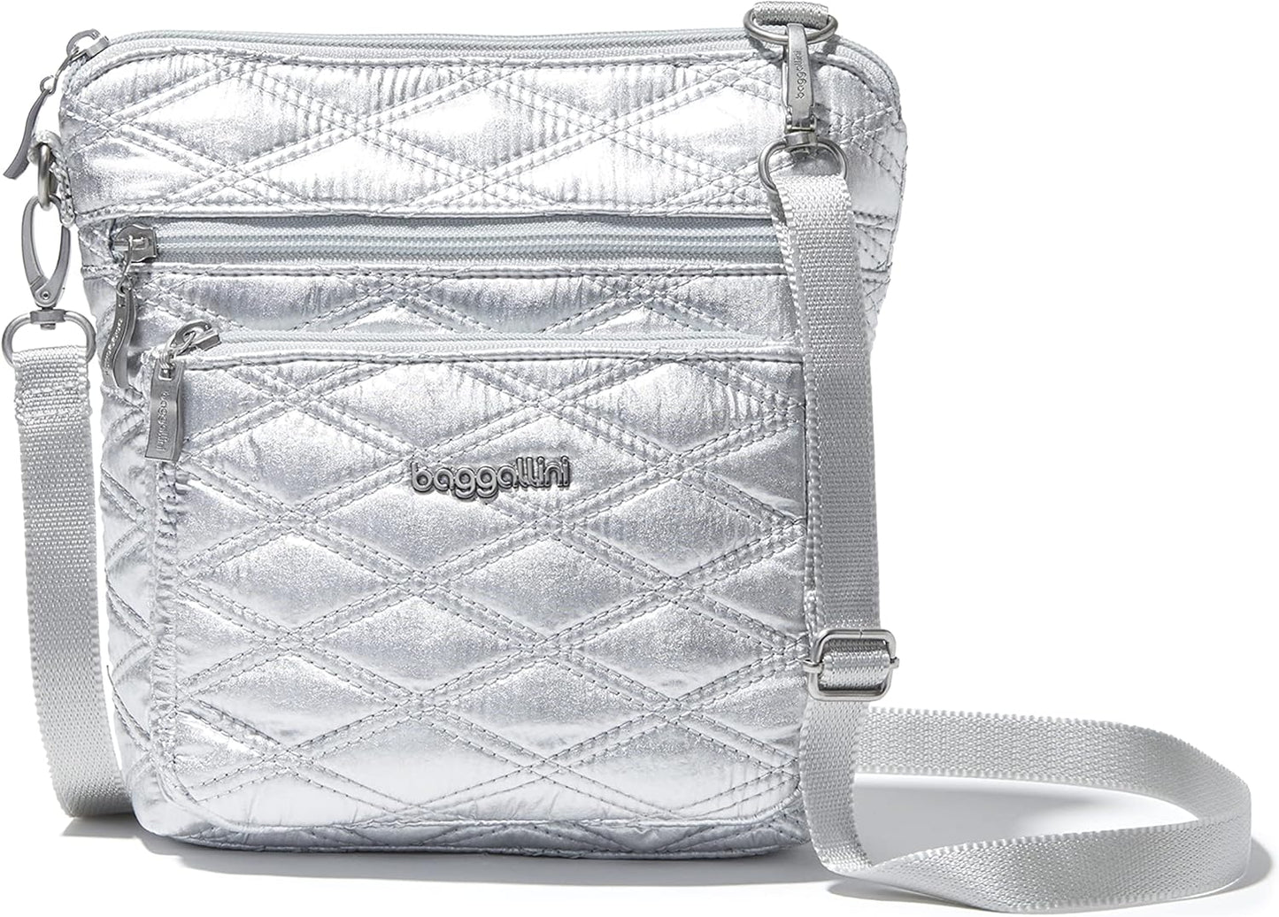 Baggallini Modern Pocket Crossbody Bag for Women, 8.5in x 8.5in