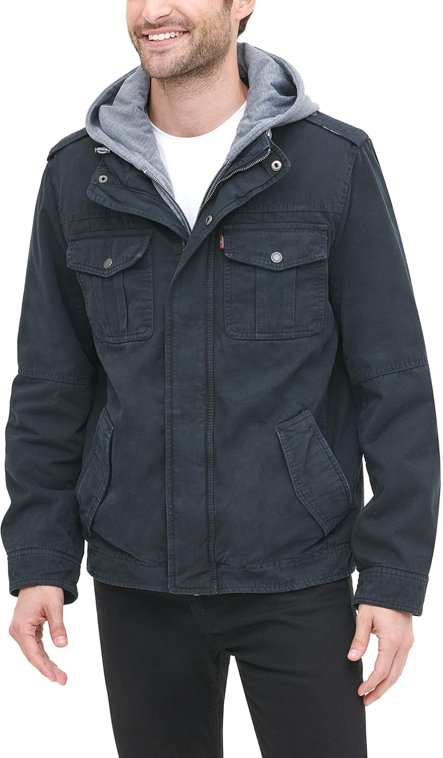 Levi's Men's Washed Cotton Hooded Military Jacket Review