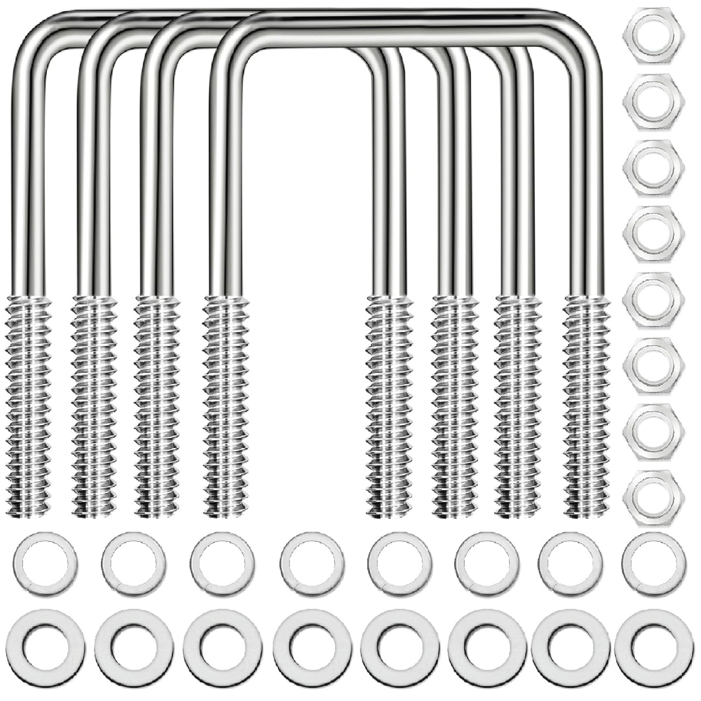 304 Stainless Steel U Bolts for Boat Trailers and Automobiles