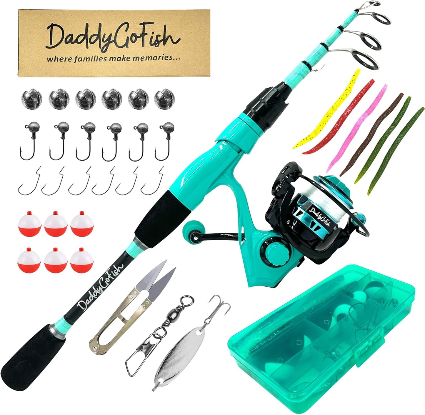 DaddyGoFish Kids Telescopic Fishing Set